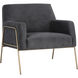 Cybil Polo Club Kohl Grey Lounge Chair